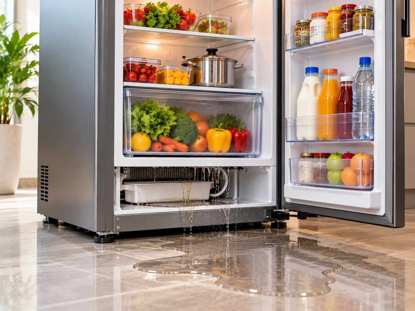 Refrigerator water leakage